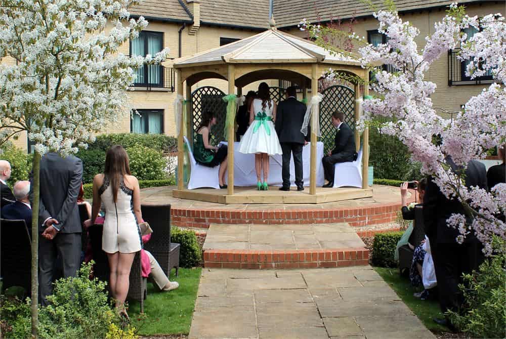 Outdoor wedding ceremony
