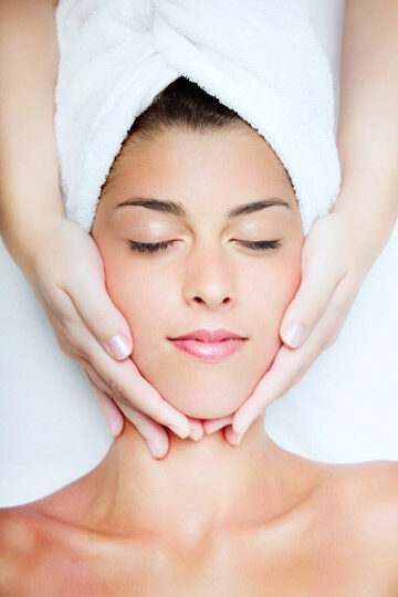 person getting a facial
