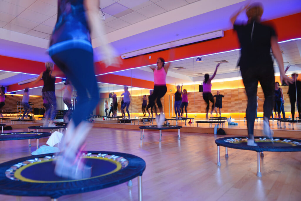 Trampoline gym class