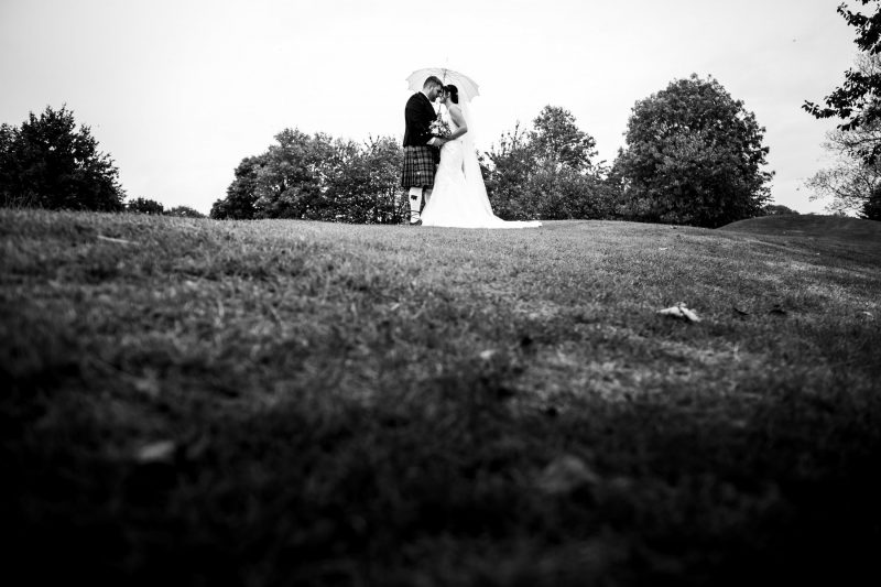 Wedding couple posing