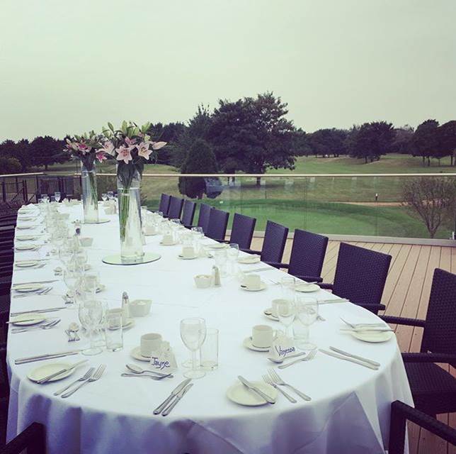 Wedding table on a balcony