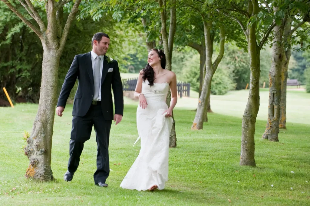 Mile & Adam walking in the grounds